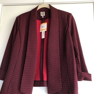 Anne Klein Red/Black Jacket